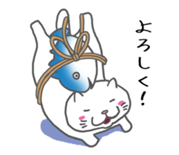 obentoh cat(maguro)2nd siro sticker #10487216