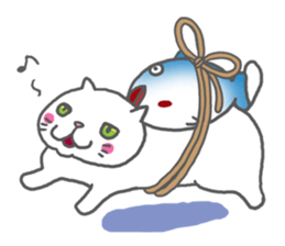 obentoh cat(maguro)2nd siro sticker #10487225
