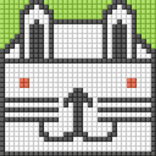 8-bit pixel Tofu Cube Bunny Rabbit sticker #10488000