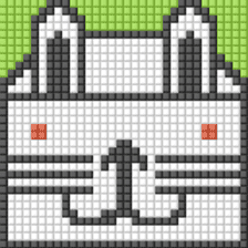 8-bit pixel Tofu Cube Bunny Rabbit sticker #10488000