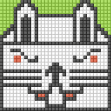 8-bit pixel Tofu Cube Bunny Rabbit sticker #10488001