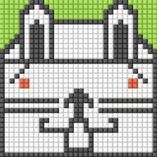8-bit pixel Tofu Cube Bunny Rabbit sticker #10488002