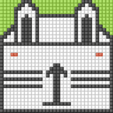 8-bit pixel Tofu Cube Bunny Rabbit sticker #10488003