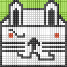 8-bit pixel Tofu Cube Bunny Rabbit sticker #10488004