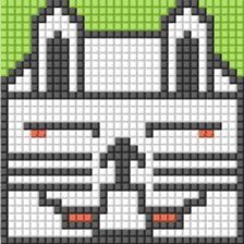 8-bit pixel Tofu Cube Bunny Rabbit sticker #10488005
