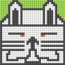 8-bit pixel Tofu Cube Bunny Rabbit sticker #10488006