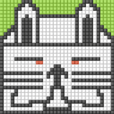 8-bit pixel Tofu Cube Bunny Rabbit sticker #10488006
