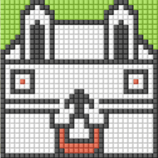 8-bit pixel Tofu Cube Bunny Rabbit sticker #10488007