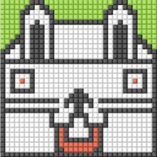 8-bit pixel Tofu Cube Bunny Rabbit sticker #10488007