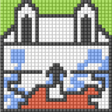 8-bit pixel Tofu Cube Bunny Rabbit sticker #10488008