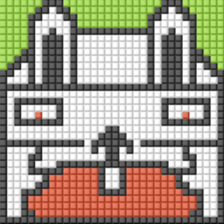 8-bit pixel Tofu Cube Bunny Rabbit sticker #10488010