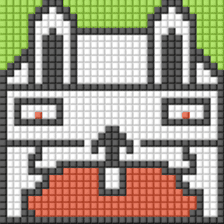 8-bit pixel Tofu Cube Bunny Rabbit sticker #10488010