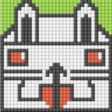 8-bit pixel Tofu Cube Bunny Rabbit sticker #10488011