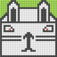 8-bit pixel Tofu Cube Bunny Rabbit sticker #10488012