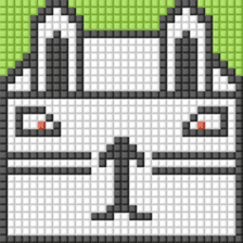 8-bit pixel Tofu Cube Bunny Rabbit sticker #10488012