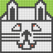 8-bit pixel Tofu Cube Bunny Rabbit sticker #10488013