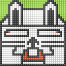 8-bit pixel Tofu Cube Bunny Rabbit sticker #10488014