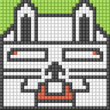 8-bit pixel Tofu Cube Bunny Rabbit sticker #10488014