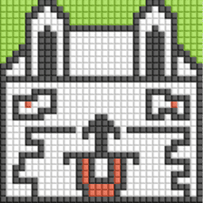8-bit pixel Tofu Cube Bunny Rabbit sticker #10488015