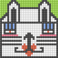 8-bit pixel Tofu Cube Bunny Rabbit sticker #10488017