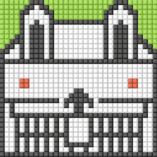 8-bit pixel Tofu Cube Bunny Rabbit sticker #10488019