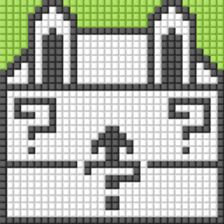 8-bit pixel Tofu Cube Bunny Rabbit sticker #10488020