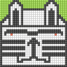 8-bit pixel Tofu Cube Bunny Rabbit sticker #10488021