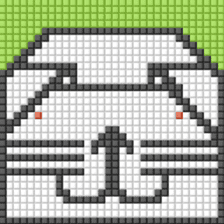8-bit pixel Tofu Cube Bunny Rabbit sticker #10488022