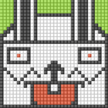 8-bit pixel Tofu Cube Bunny Rabbit sticker #10488023