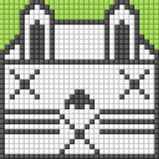 8-bit pixel Tofu Cube Bunny Rabbit sticker #10488026