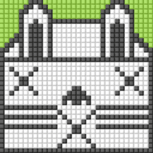 8-bit pixel Tofu Cube Bunny Rabbit sticker #10488026