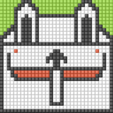 8-bit pixel Tofu Cube Bunny Rabbit sticker #10488027