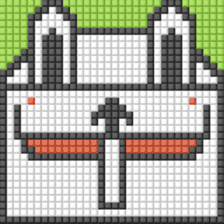 8-bit pixel Tofu Cube Bunny Rabbit sticker #10488027