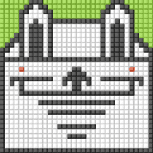 8-bit pixel Tofu Cube Bunny Rabbit sticker #10488028
