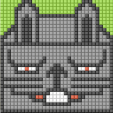 8-bit pixel Tofu Cube Bunny Rabbit sticker #10488037