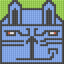 8-bit pixel Tofu Cube Bunny Rabbit sticker #10488038