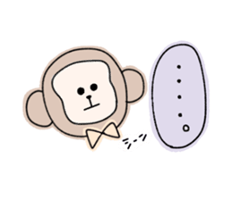 girls of a short forelock and animals sticker #10488474