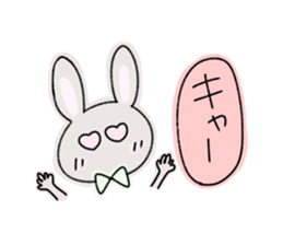 girls of a short forelock and animals sticker #10488478