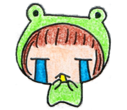 Run With Frog Girl sticker #10490161