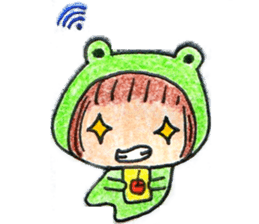 Run With Frog Girl sticker #10490162