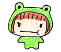 Run With Frog Girl sticker #10490163
