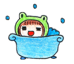 Run With Frog Girl sticker #10490174