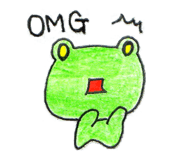 Run With Frog Girl sticker #10490187
