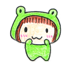 Run With Frog Girl sticker #10490190