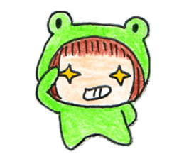 Run With Frog Girl sticker #10490191