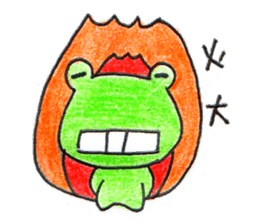 Run With Frog Girl sticker #10490196