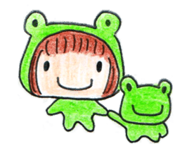 Run With Frog Girl sticker #10490199