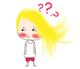Long-haired girl sticker #10491960