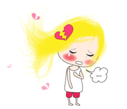 Long-haired girl sticker #10491961