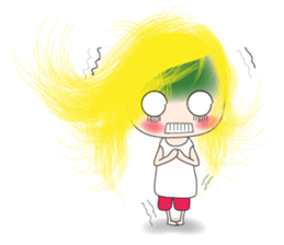 Long-haired girl sticker #10491962